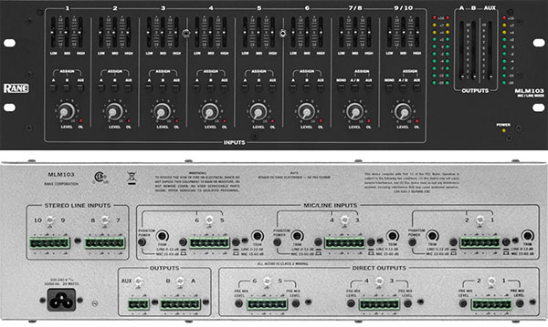 Rane MLM103 話(huà)筒/線(xiàn)路混音器